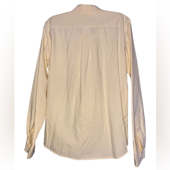 Abercrombie & Fitch Men's Yellow Cream Button Down Shirt - Picture 4 of 7